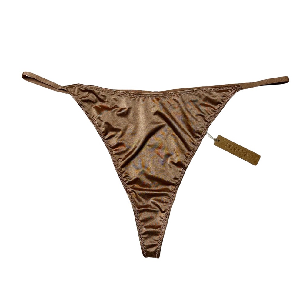 NWT Skims Satin Stretch T-String Thong in Desert Clay Women’s 3X, 4X